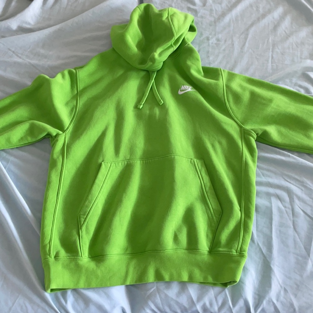green nike club hoodie